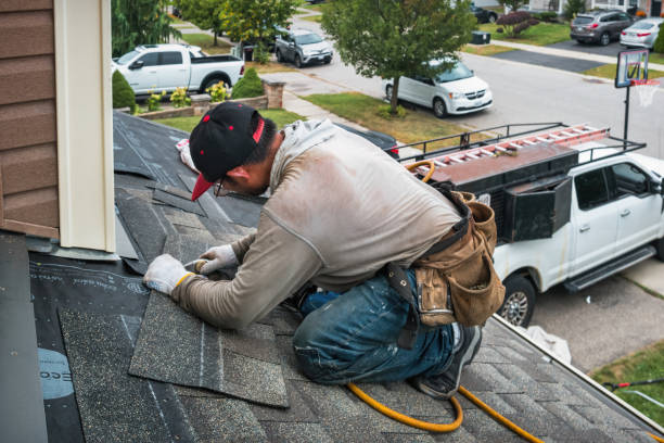 Professional Roof Repair technician working in Bardolph, IL